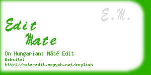 edit mate business card