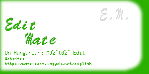 edit mate business card